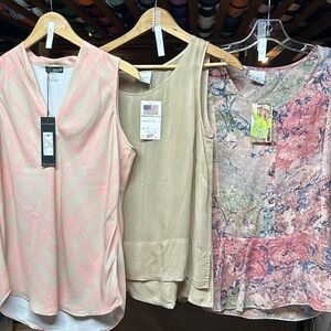 Bundle 3 summer tops NWT all 3 tops sz med sheer light weight cool cruise wear